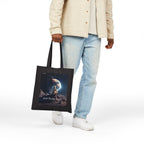 "Not from Here" Astronaut Gazing Back at Earth - Galactic Outer Space Tote Bag