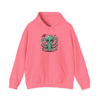 Cute Alien Companion - Multi-Colors Unisex Hoodie
