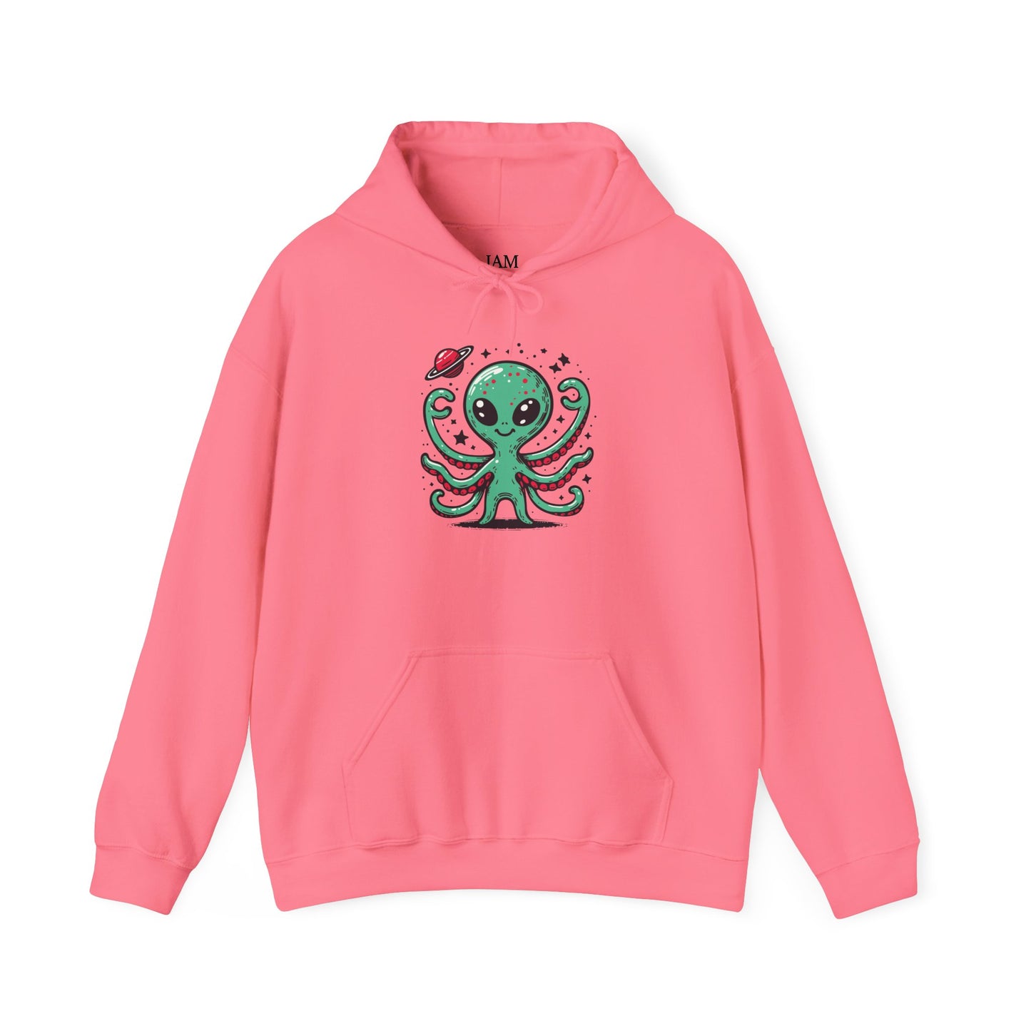 Cute Alien Companion - Multi-Colors Unisex Hoodie