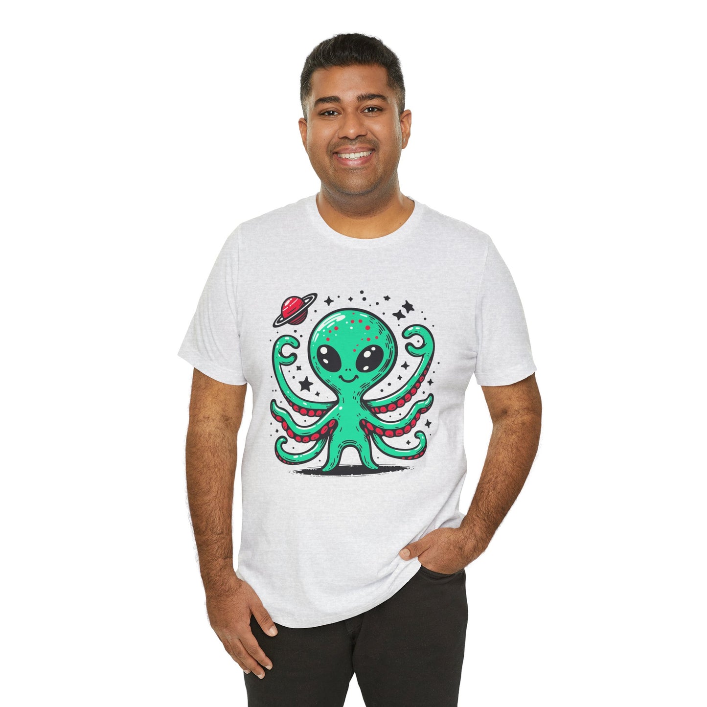 Cute Alien Companion - Multi-Colors Unisex T-Shirt