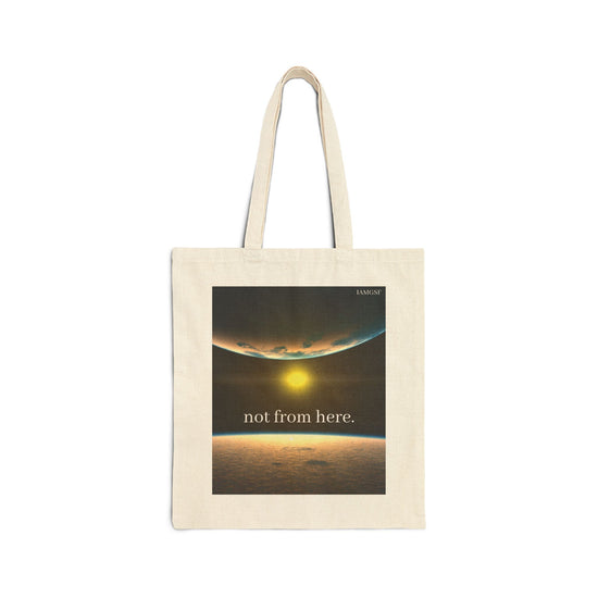 "Not from Here" Sun, Moon and Earth -  Galactic Outer Space Tote Bag