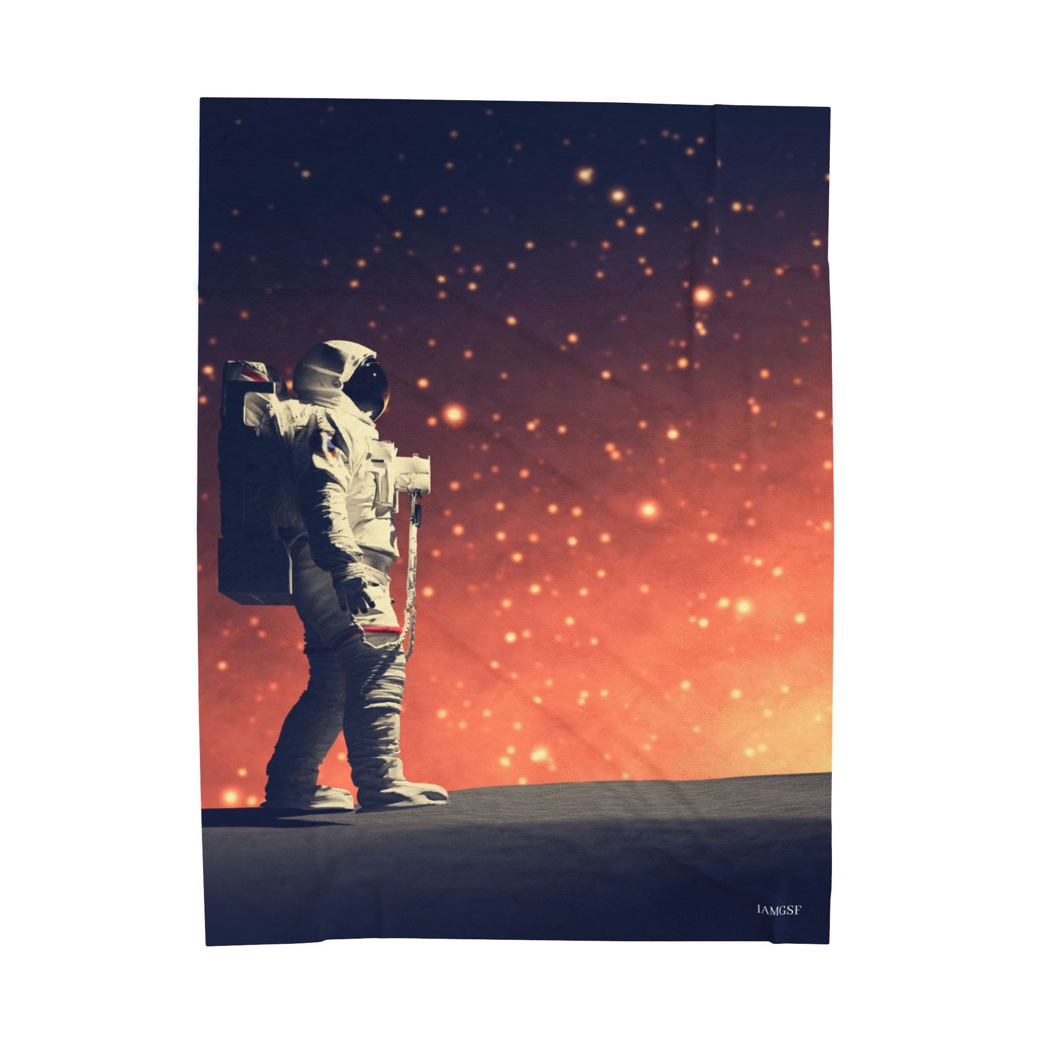 Solitary Explorer Astronaut - Galactic Outer Space Blanket