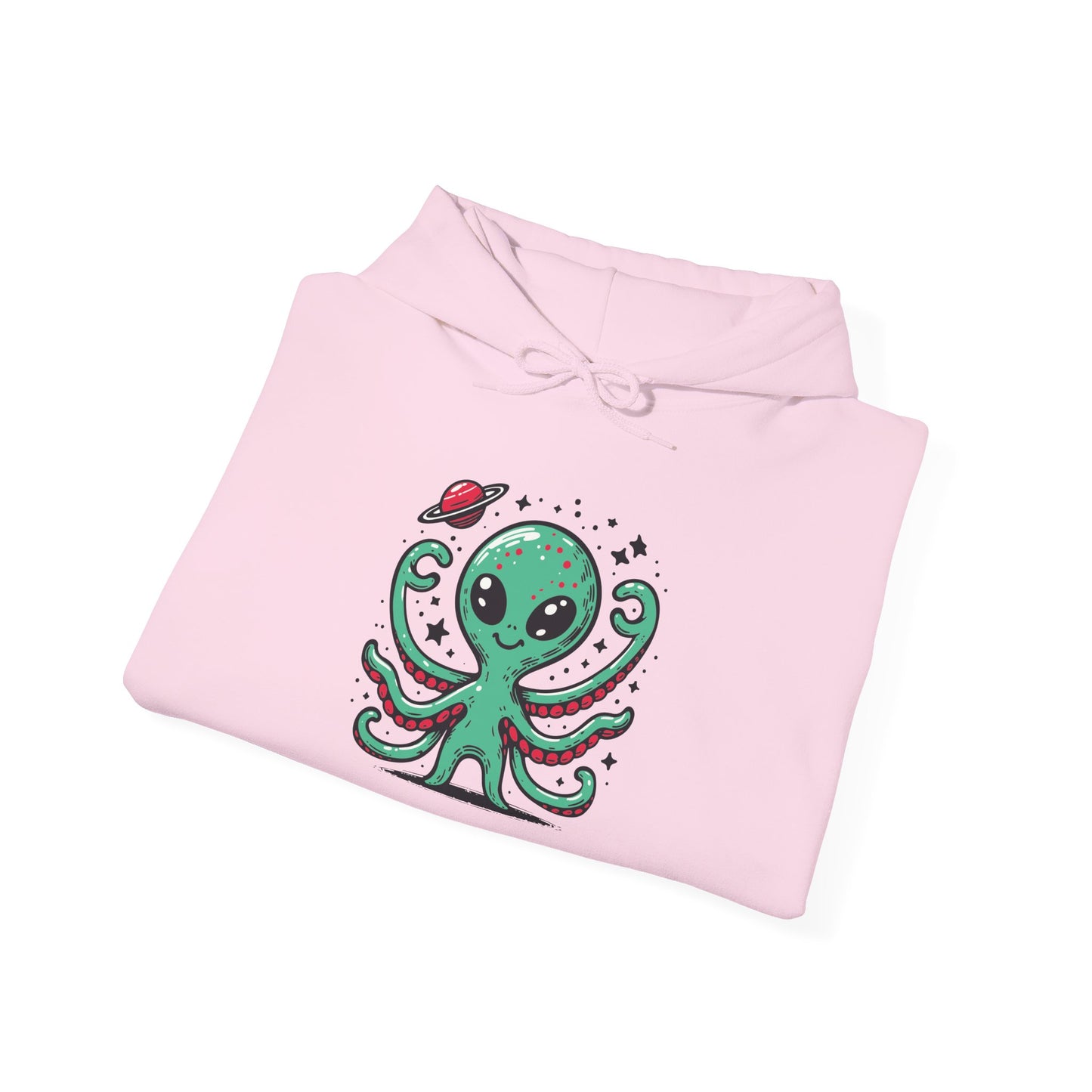 Cute Alien Companion - Multi-Colors Unisex Hoodie