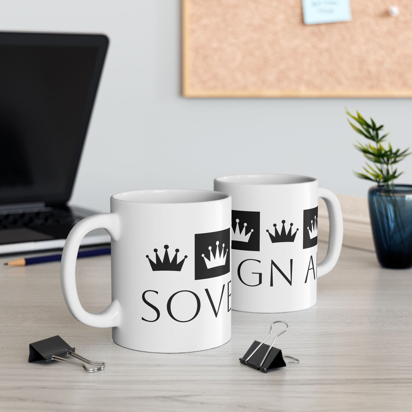 Sovereign AF - White Ceramic Mug, (11oz, 15oz)