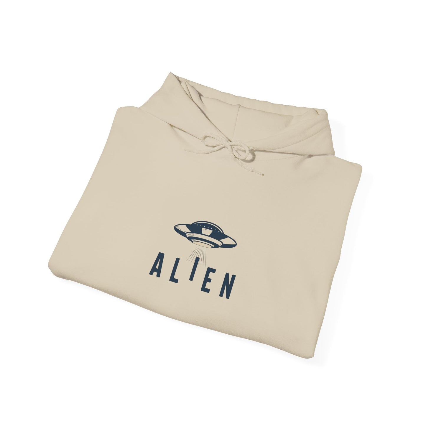 Alien with UFO - Multi-Colors Unisex Hoodie