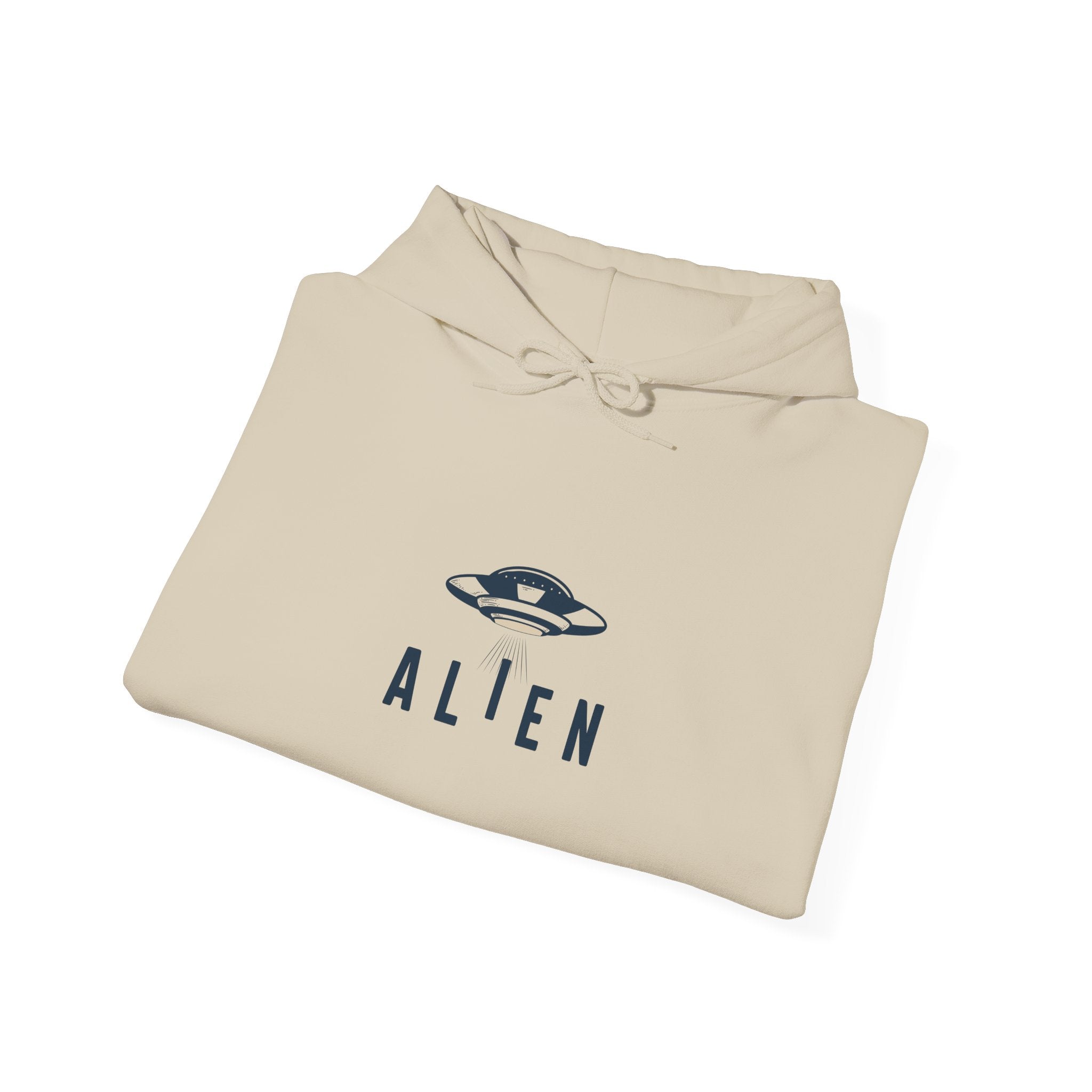 Alien with UFO - Multi-Colors Unisex Hoodie