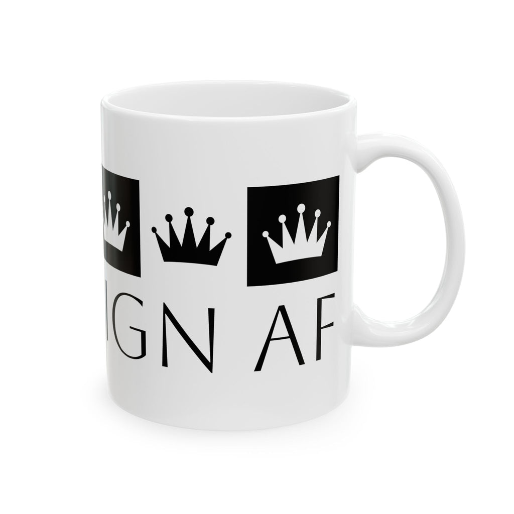 Sovereign AF - White Ceramic Mug, (11oz, 15oz)