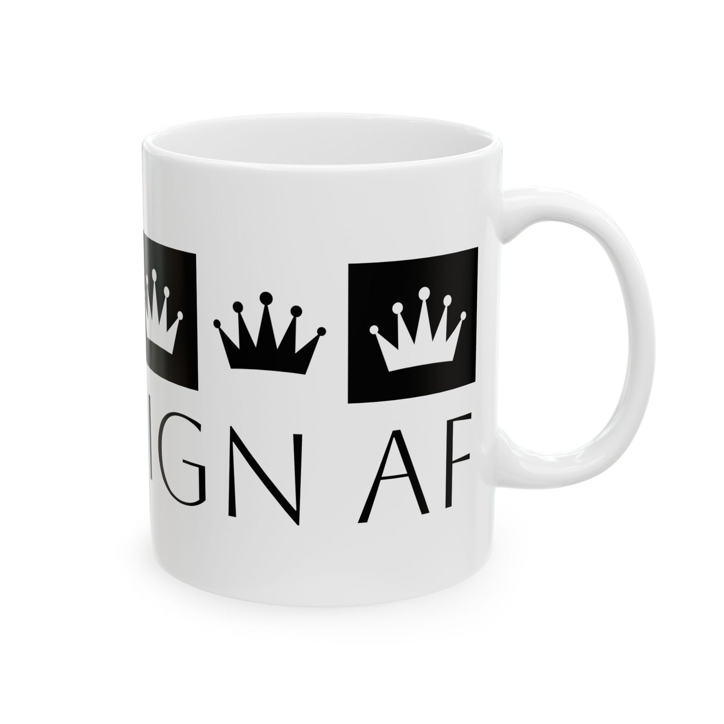 Sovereign AF - White Ceramic Mug, (11oz, 15oz)