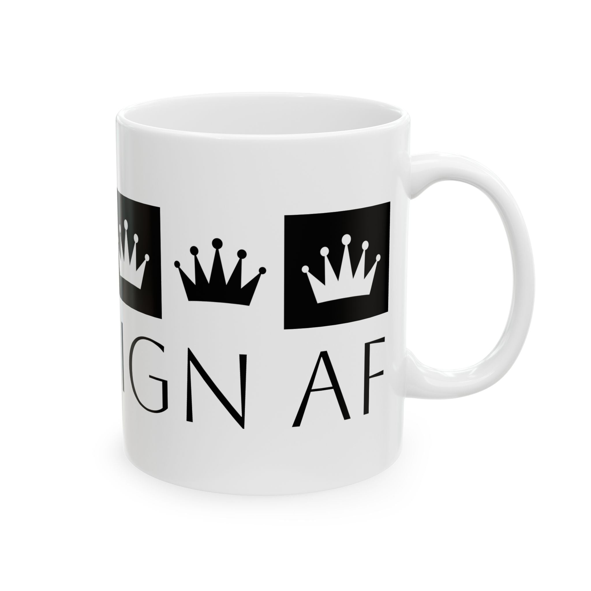 Sovereign AF - White Ceramic Mug, (11oz, 15oz)