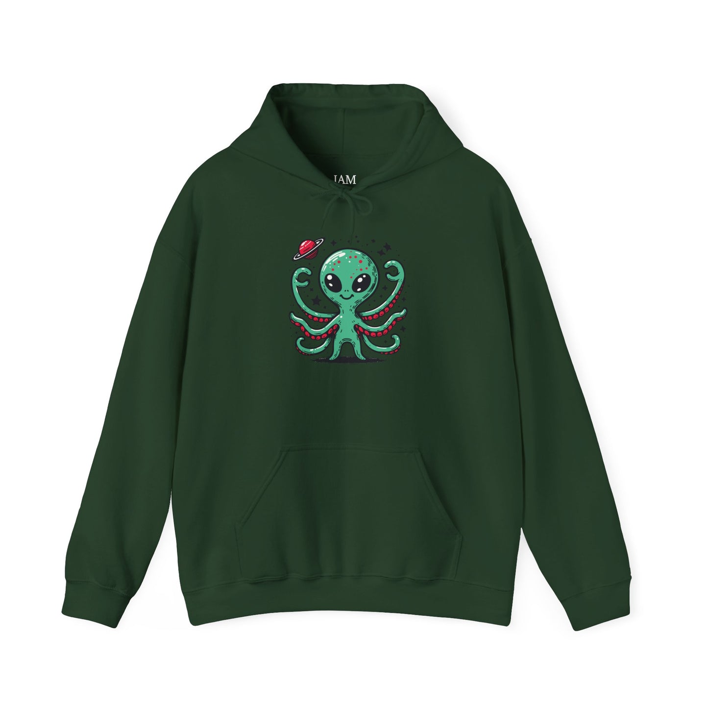 Cute Alien Companion - Multi-Colors Unisex Hoodie