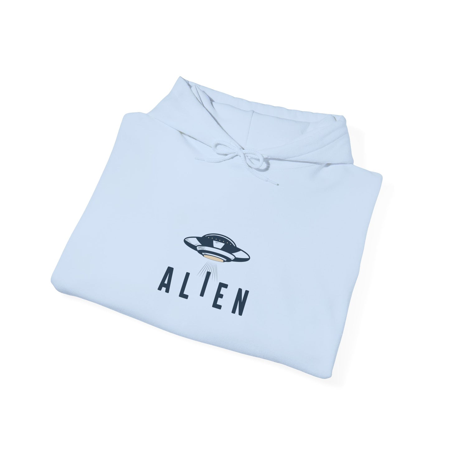 Alien with UFO - Multi-Colors Unisex Hoodie