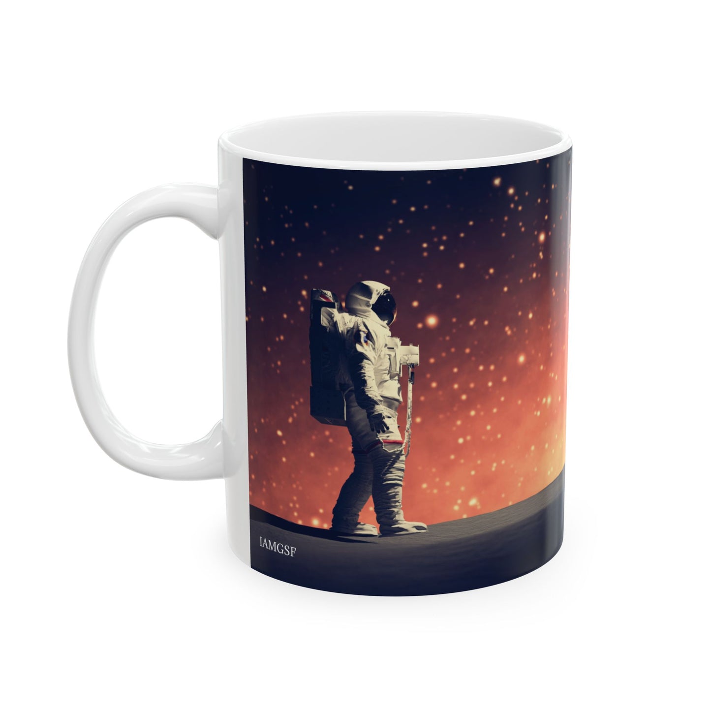 Astronaut Walking - "Not From Here" - Ceramic Mug, (11oz, 15oz)