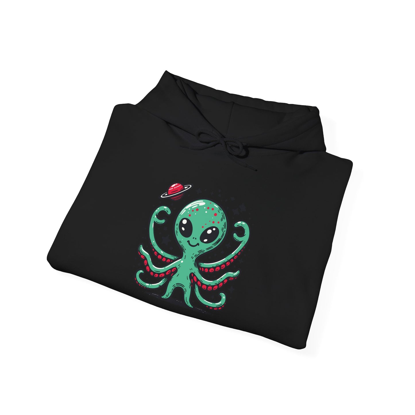 Cute Alien Companion - Multi-Colors Unisex Hoodie