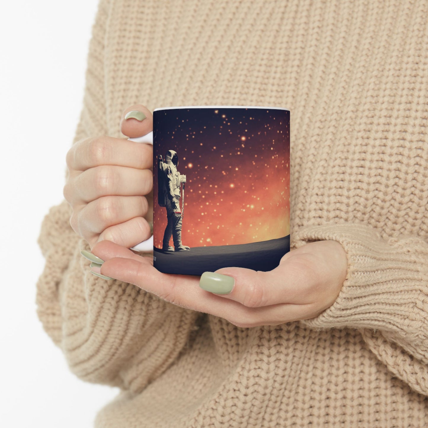 Astronaut Walking - "Not From Here" - Ceramic Mug, (11oz, 15oz)