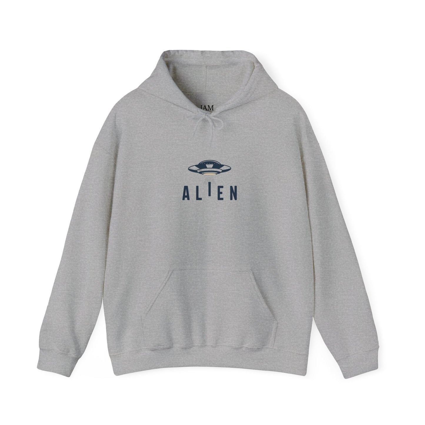 Alien with UFO - Multi-Colors Unisex Hoodie