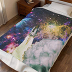 Cosmic Rocketship Launch- Galactic Outer Space Blanket