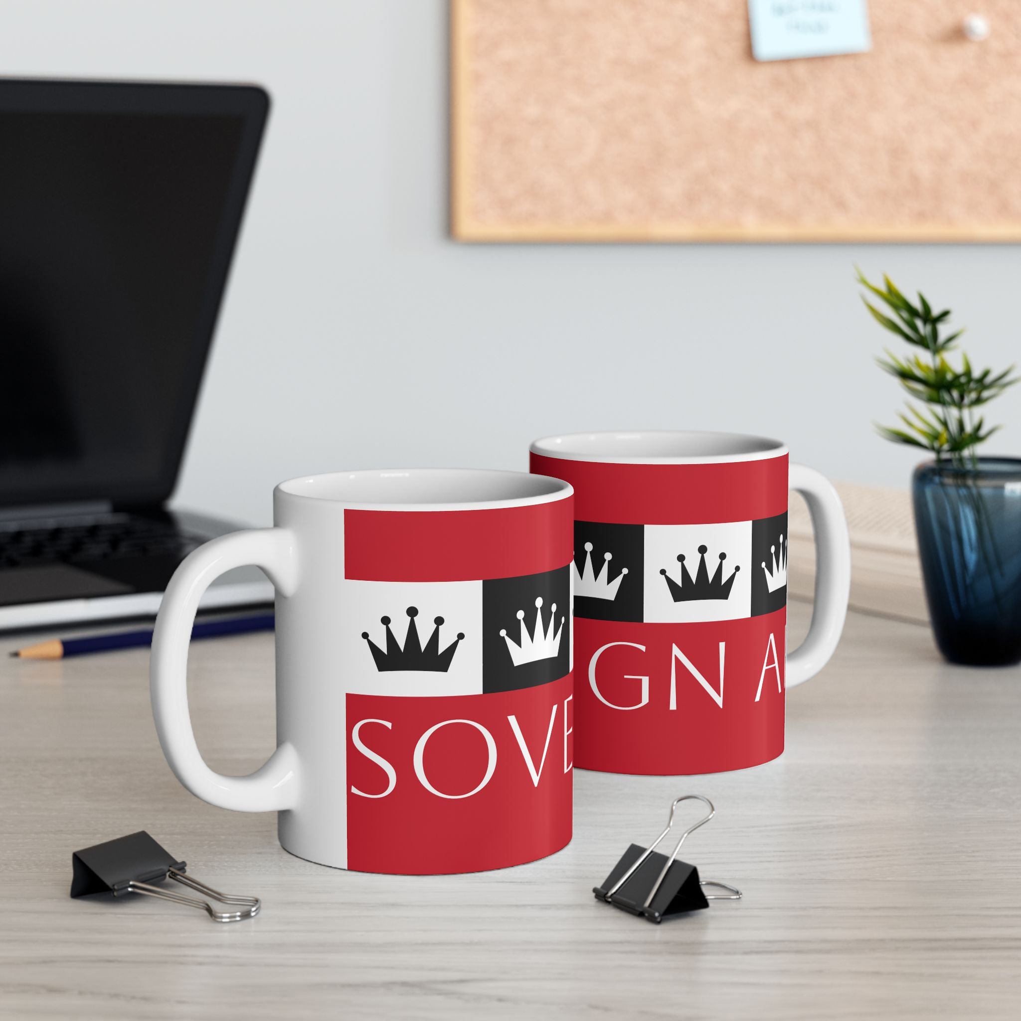 Sovereign AF - Red Ceramic Mug, (11oz, 15oz)