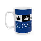 Sovereign AF - Dark Blue Ceramic Mug, (11oz, 15oz)