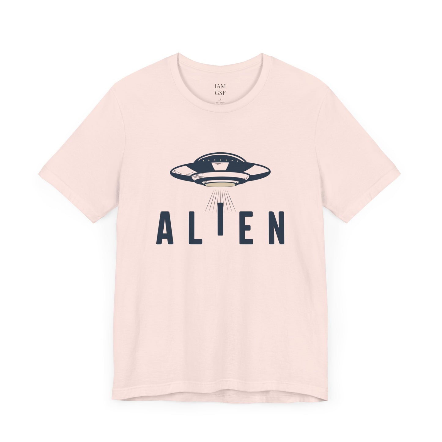 Alien with UFO - Multi-Colors Unisex T-Shirt