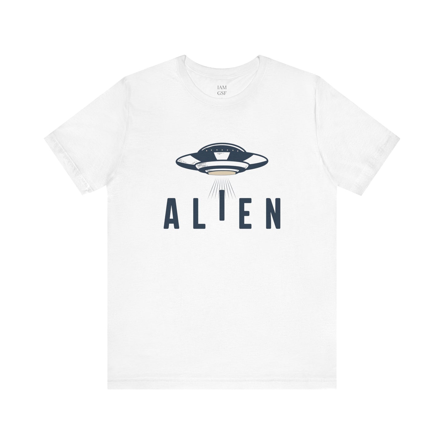 Alien with UFO - Multi-Colors Unisex T-Shirt