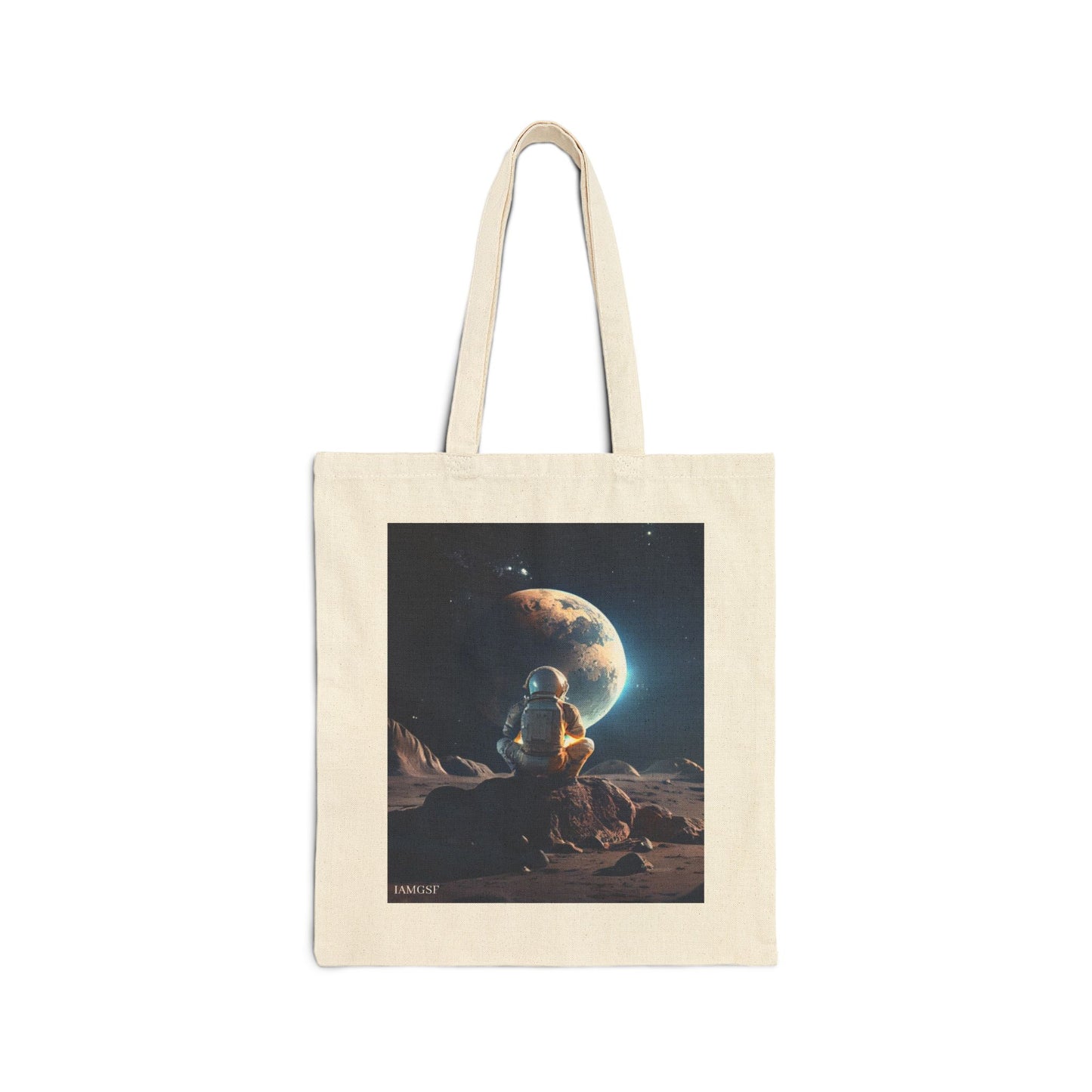 Astronaut Gazing Back at Earth - Galactic Outer Space Tote Bag