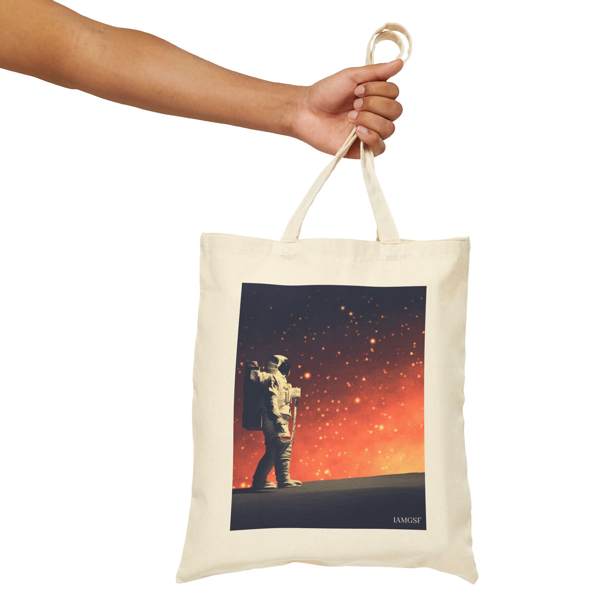 Astronaut Walking on Another Planet - Galactic Outer Space Tote Bag