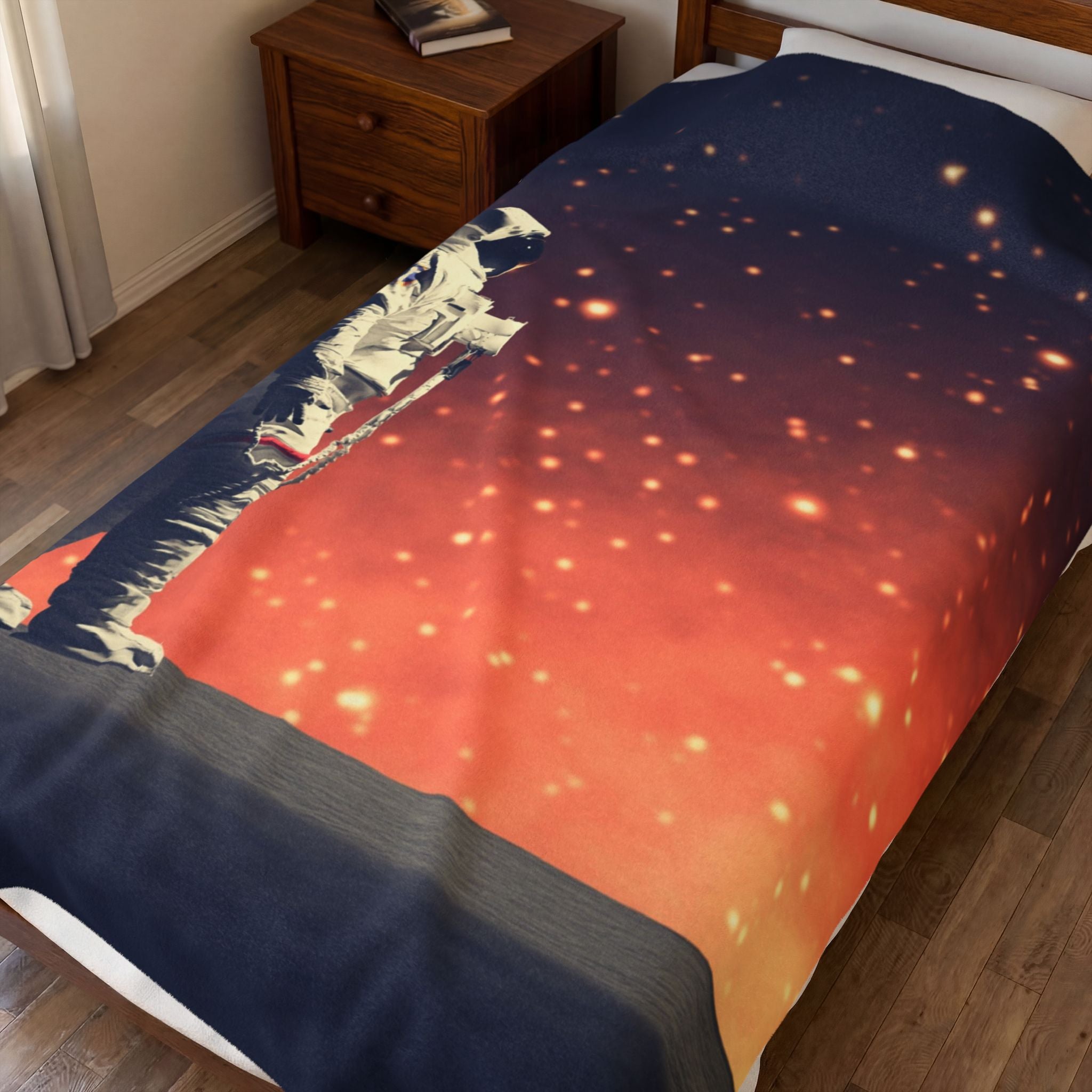 Solitary Explorer Astronaut - Galactic Outer Space Blanket
