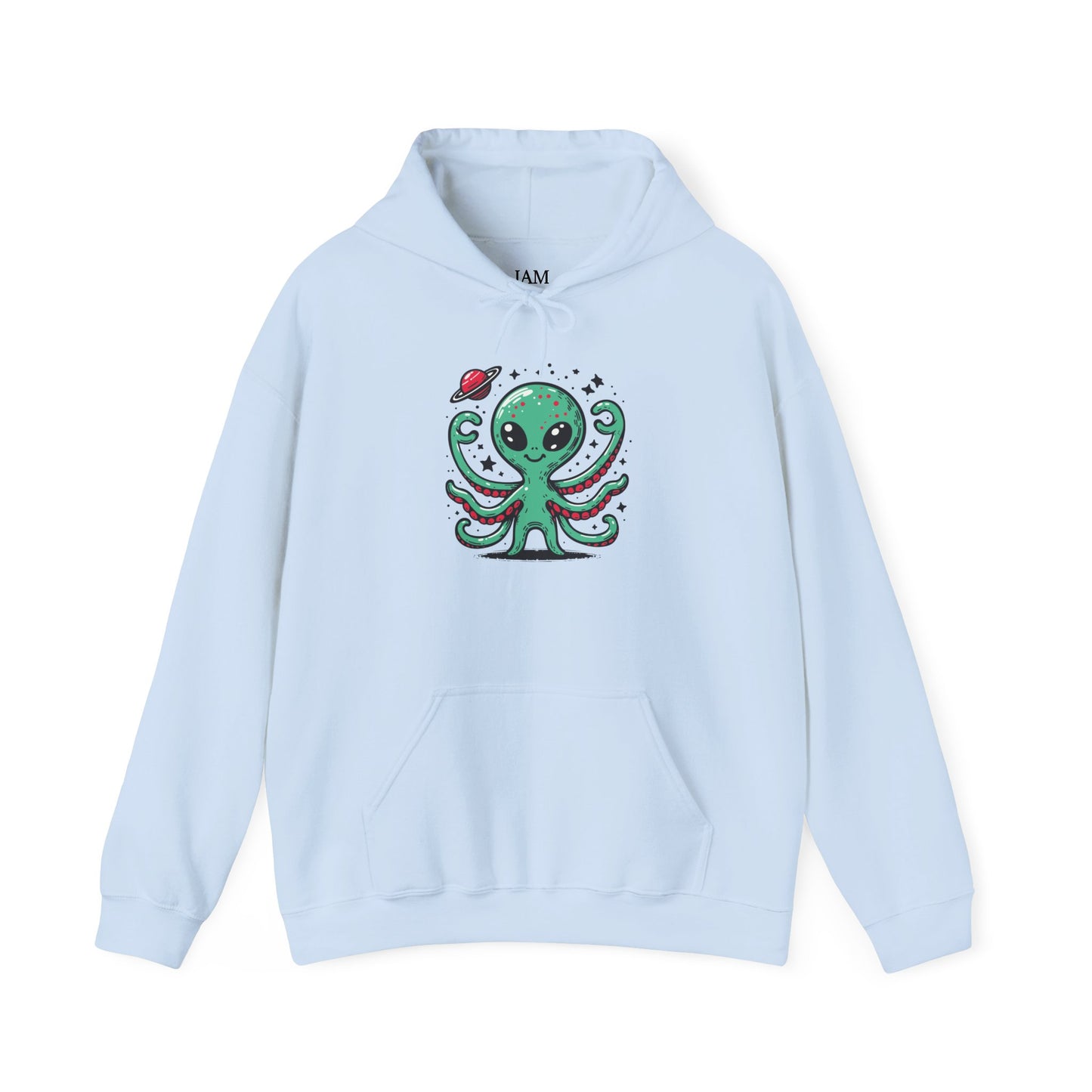 Cute Alien Companion - Multi-Colors Unisex Hoodie