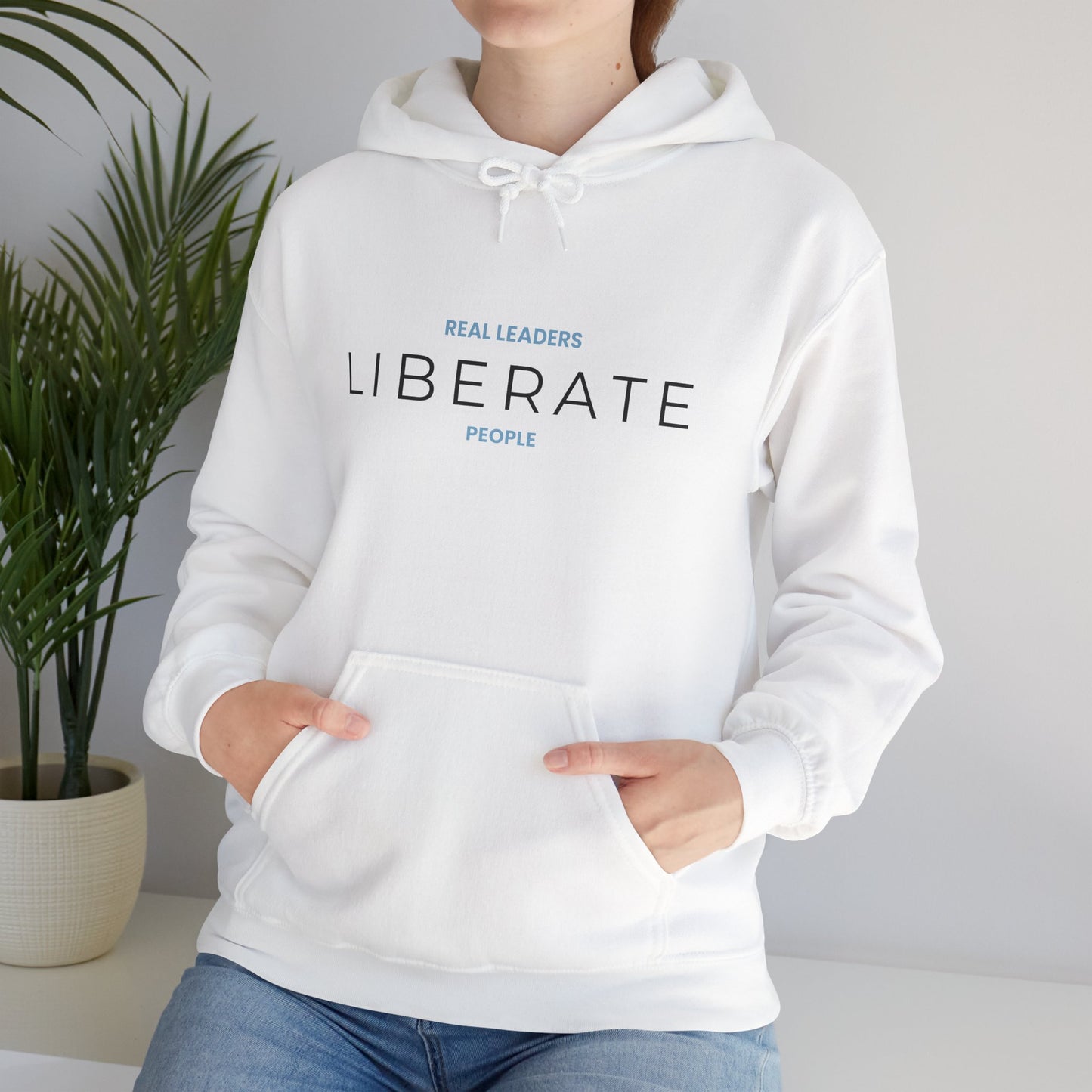 Real Leaders Liberate People - SPACIOUS - Gildon Unisex Hoodie