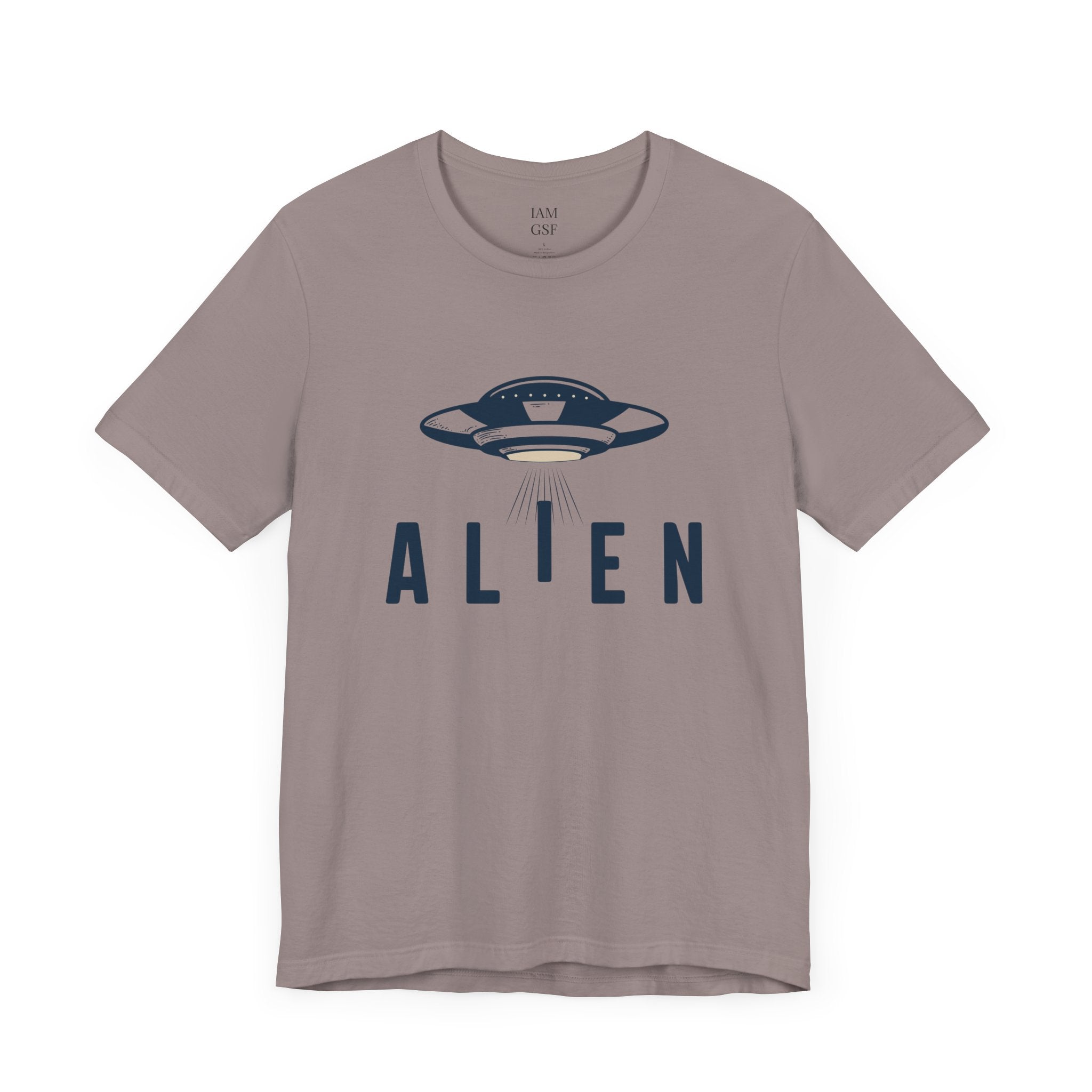 Alien with UFO - Multi-Colors Unisex T-Shirt