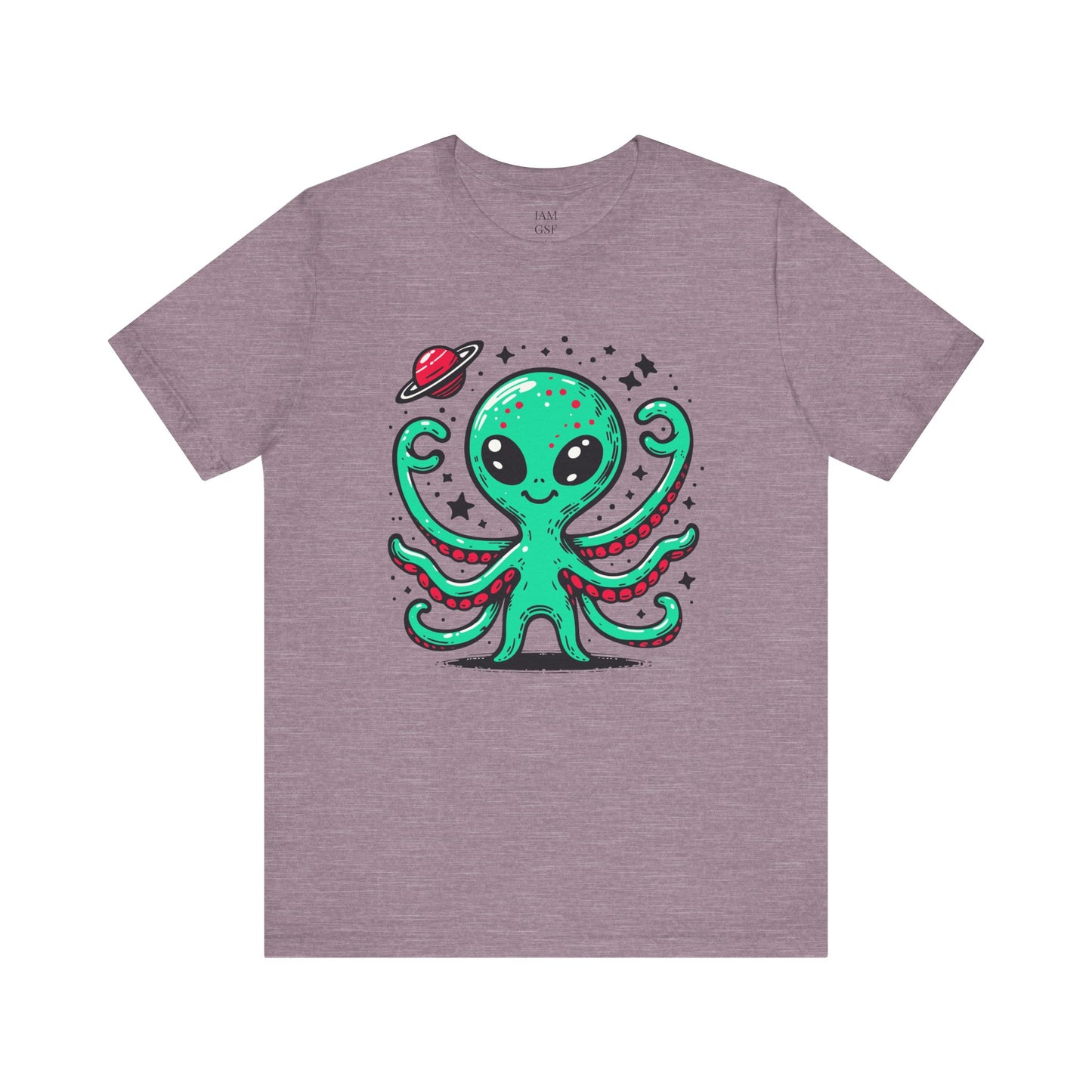 Cute Alien Companion - Multi-Colors Unisex T-Shirt