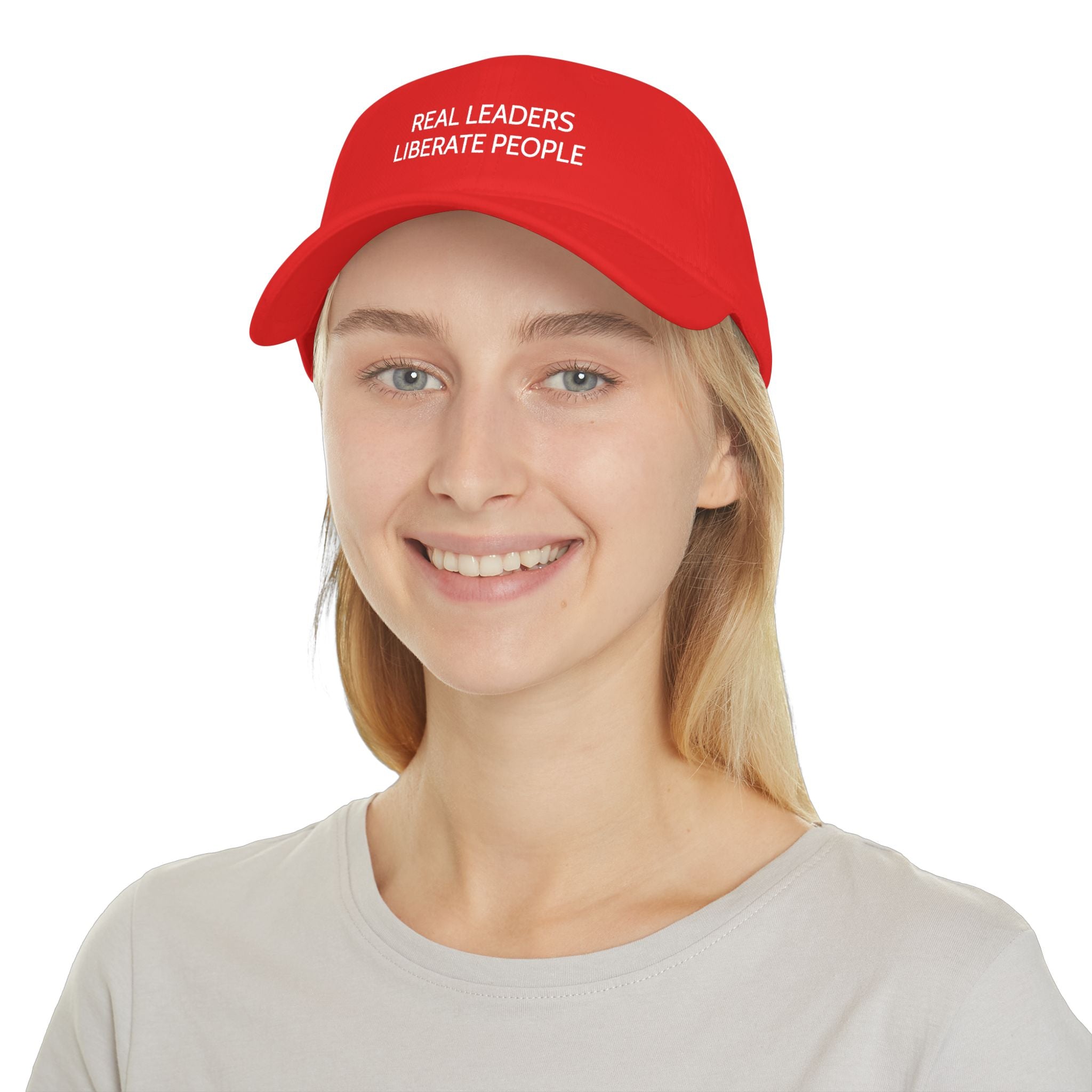 "Real Leaders Liberate People" Baseball Cap