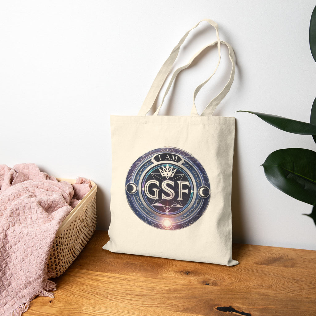 I Am God, Sovereign, Free Emblem - Galactic Tote Bag