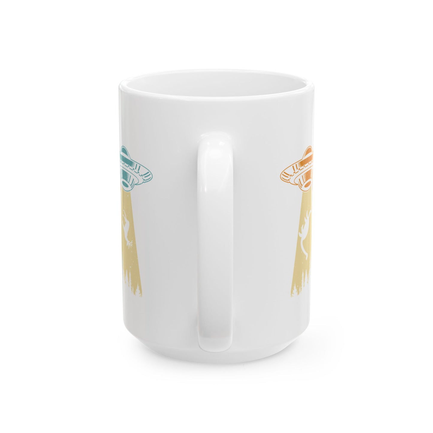 Beam Me Up - UFO's - White Ceramic Mug, (11oz, 15oz)