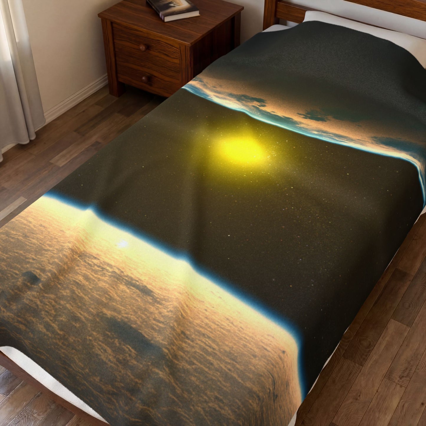 Sun, Moon & Earth - Galactic Outer Space Blanket