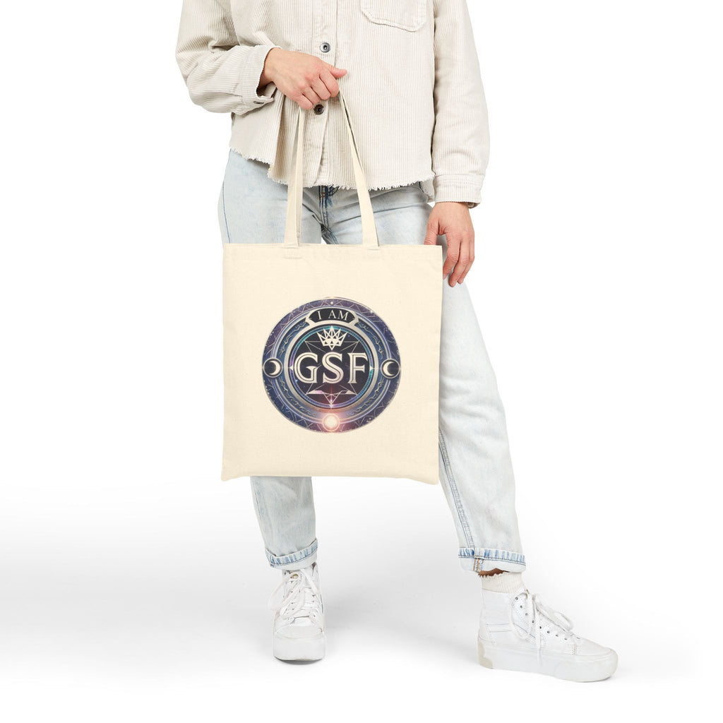 I Am God, Sovereign, Free Emblem - Galactic Tote Bag