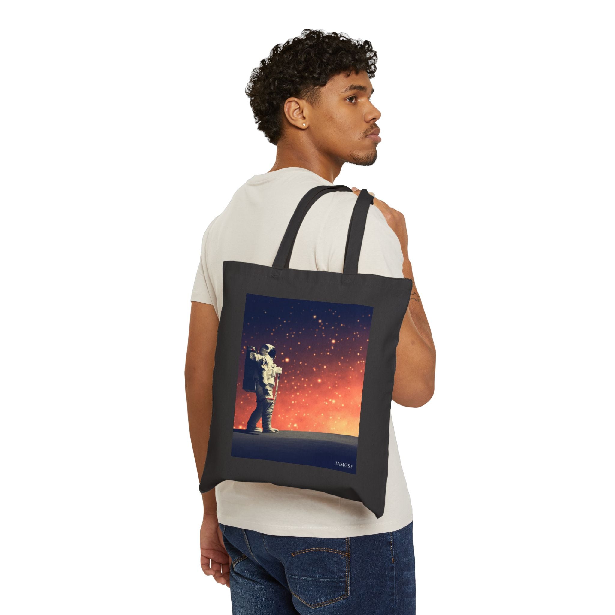 Astronaut Walking on Another Planet - Galactic Outer Space Tote Bag