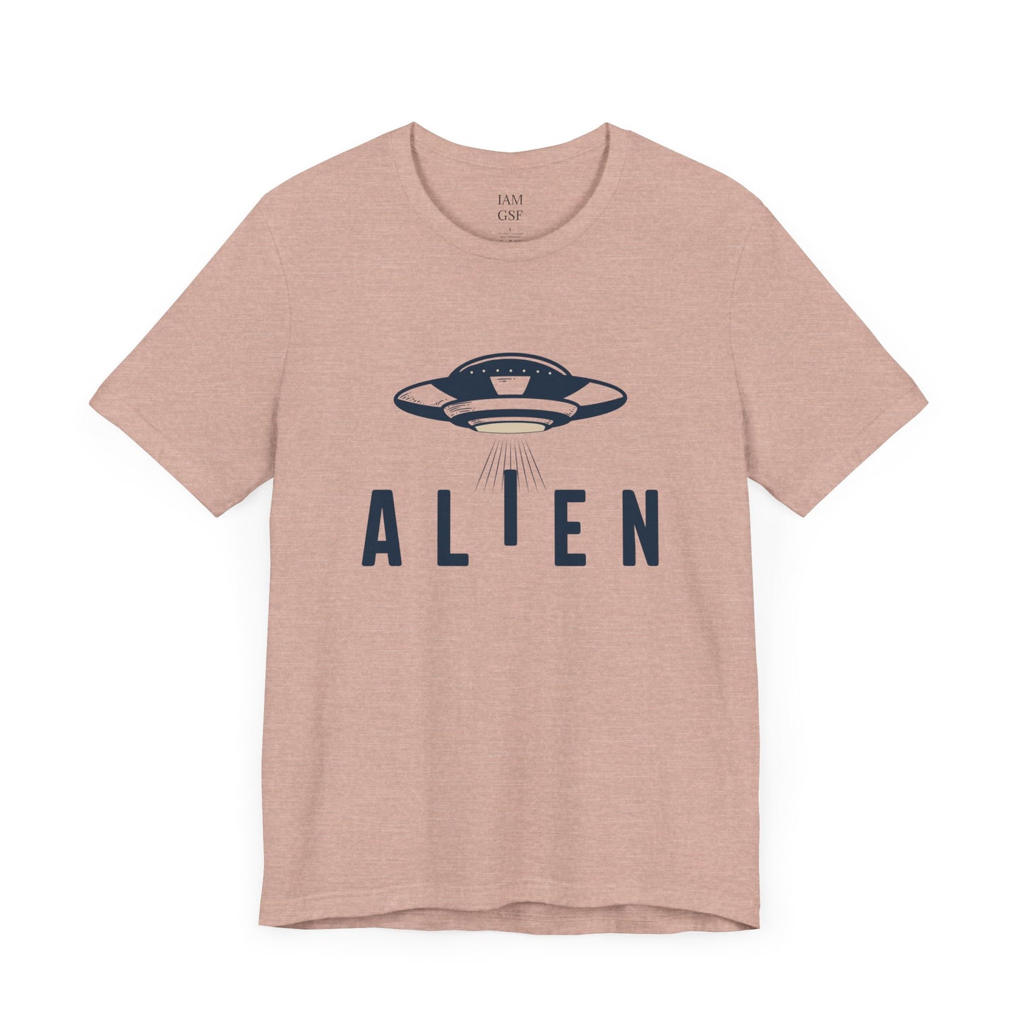 Alien with UFO - Multi-Colors Unisex T-Shirt