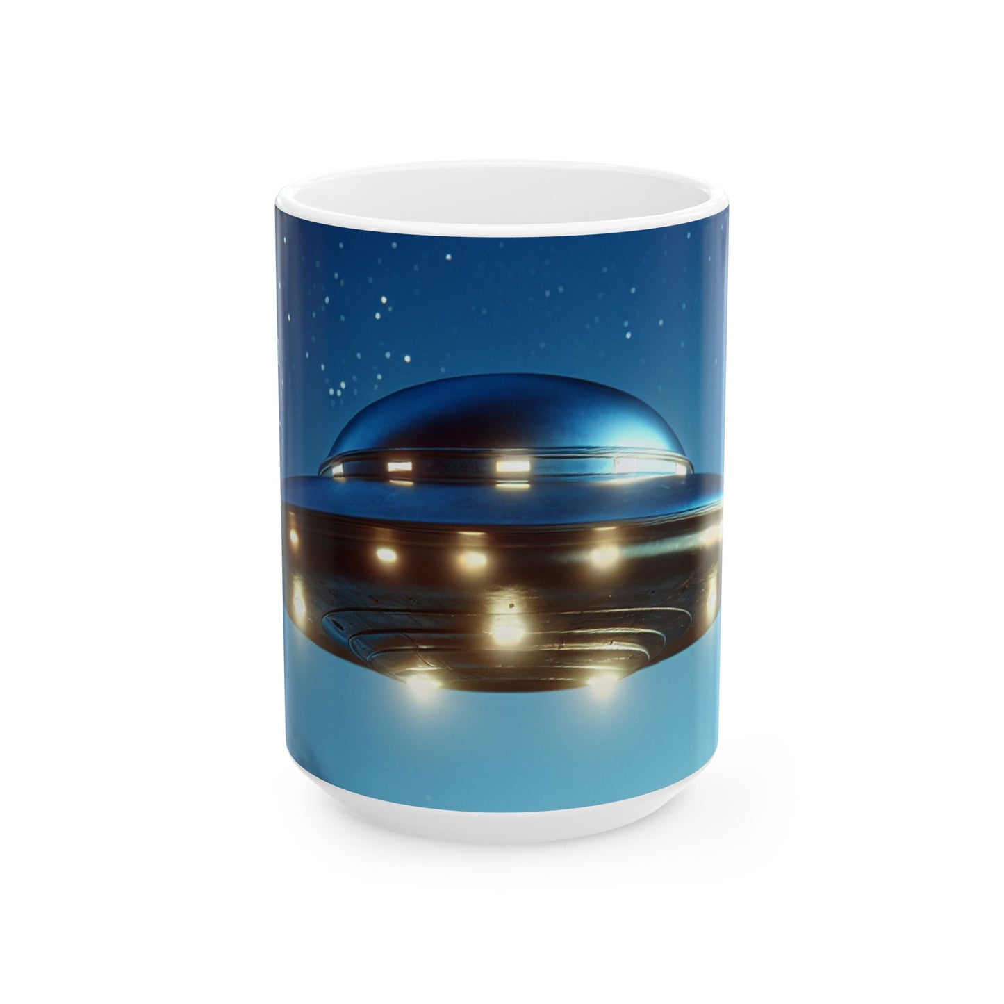 "Not From Here" UFO - Ceramic Mug, (11oz, 15oz)