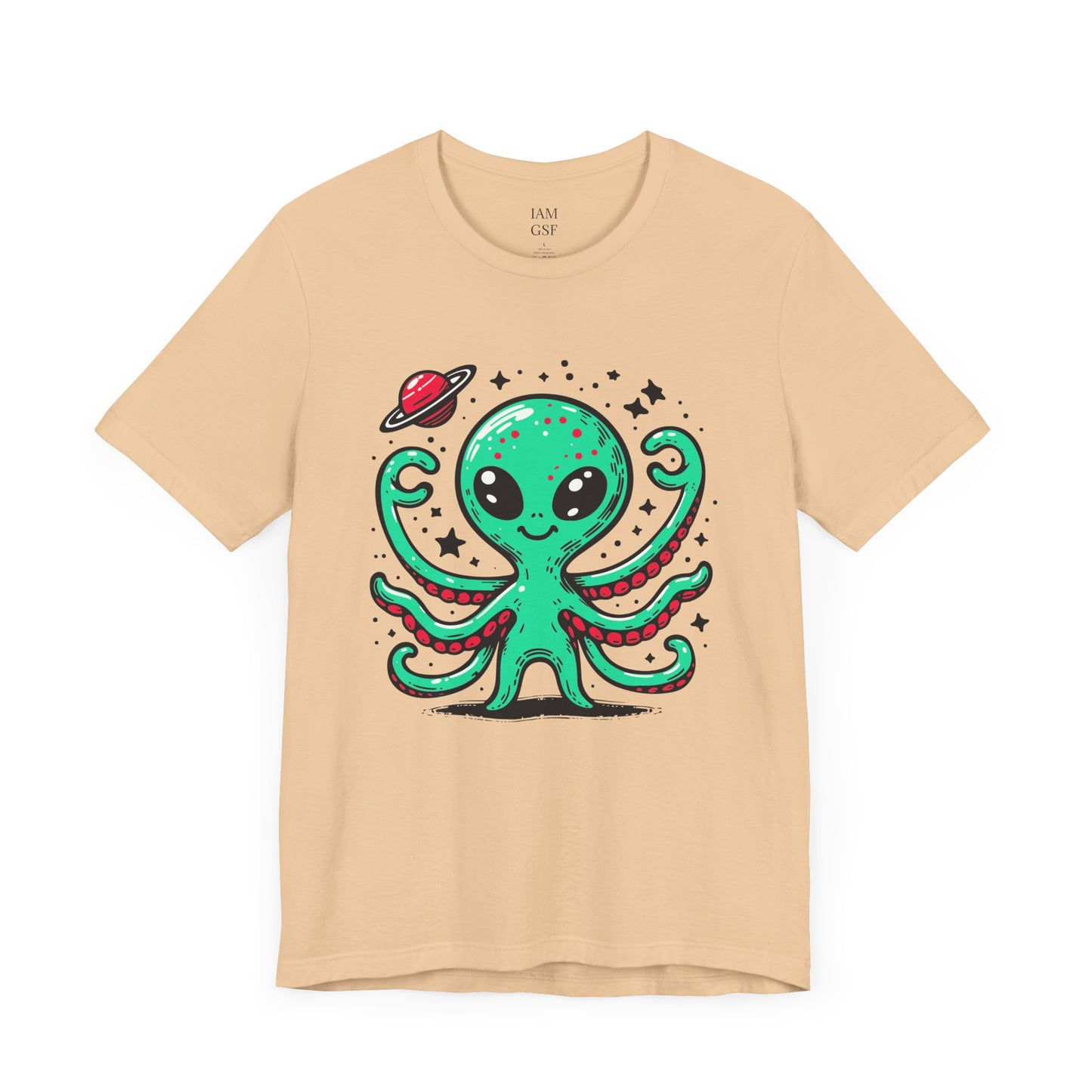 Cute Alien Companion - Multi-Colors Unisex T-Shirt