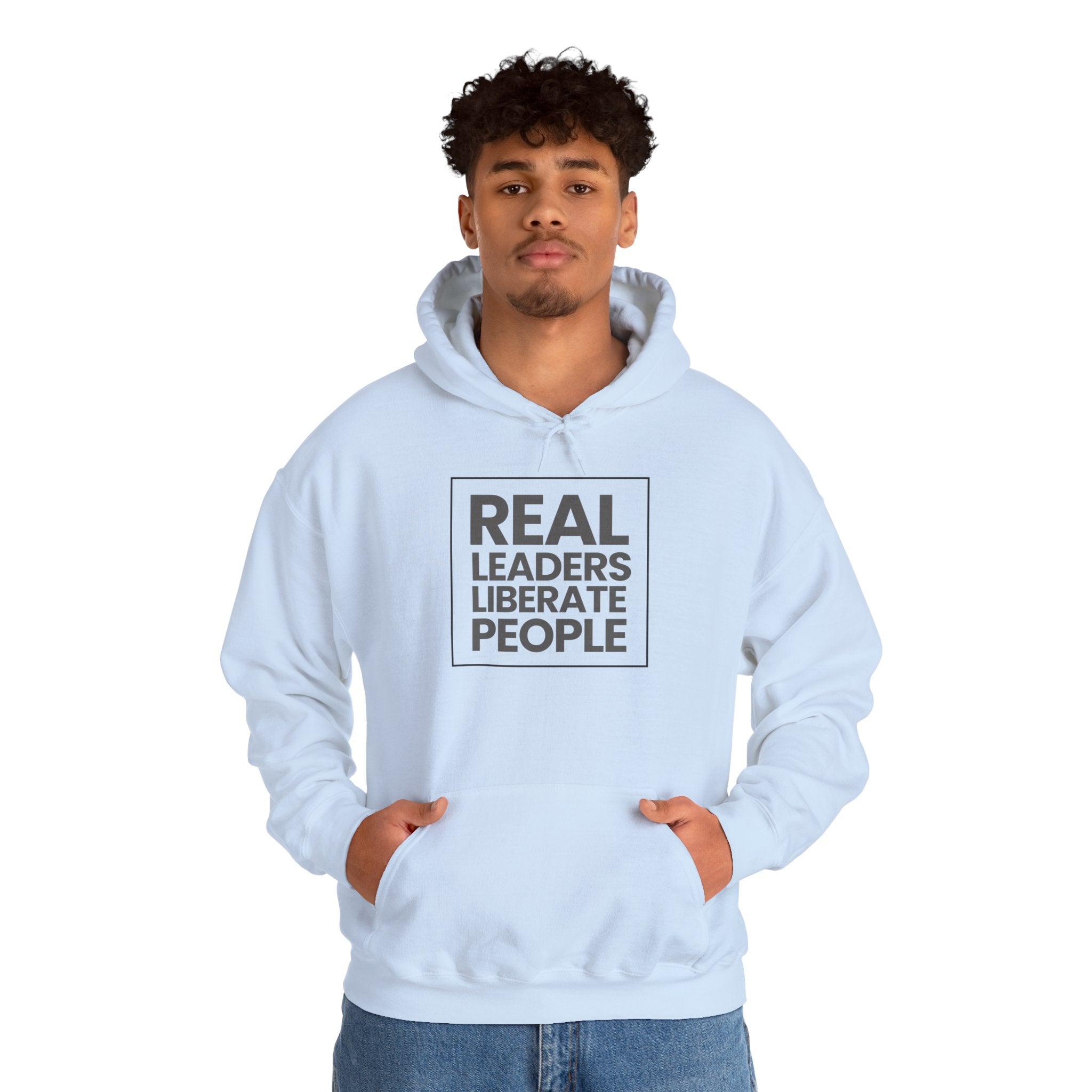 Real Leaders Liberate People - SQUARE - Gildon Unisex Hoodie