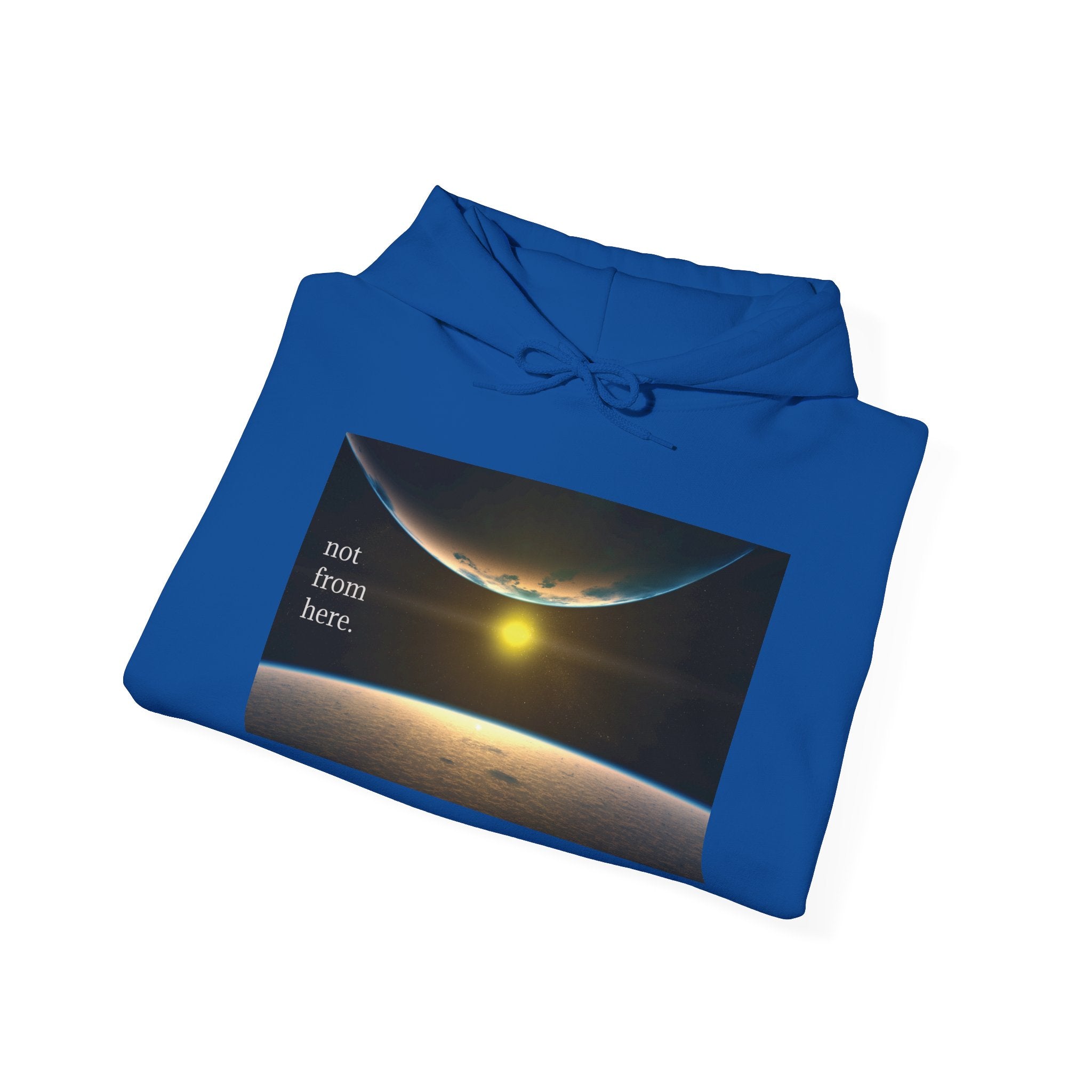 Outer Space - "Not From Here" - Multi-Colors Unisex Hoodie
