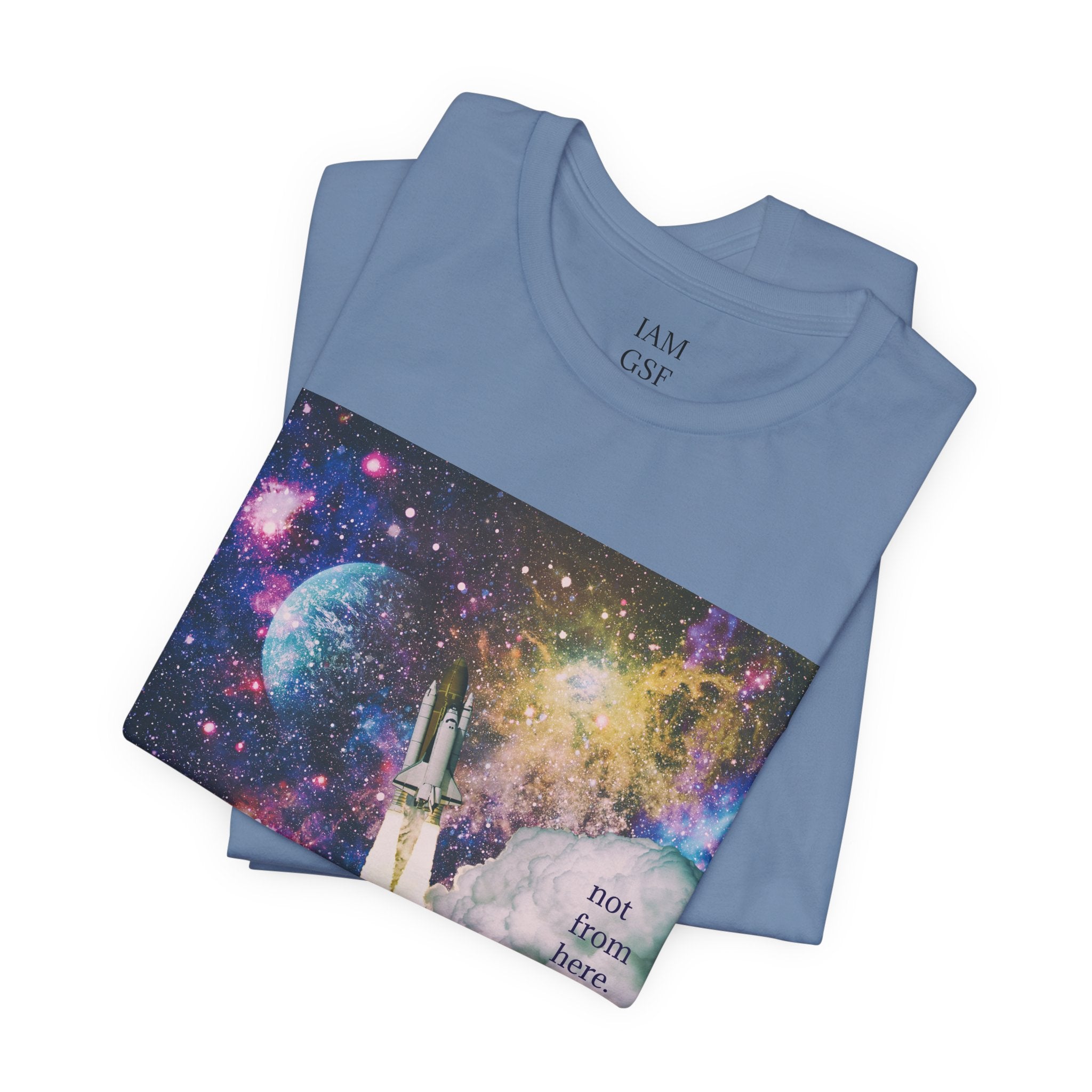 Psychedelic Rocket - "Not From Here" - Multi-Colors Unisex T-Shirt