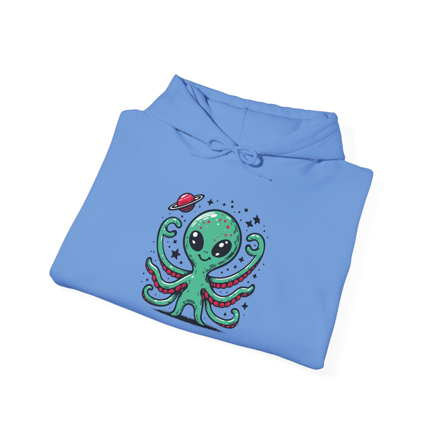 Cute Alien Companion - Multi-Colors Unisex Hoodie