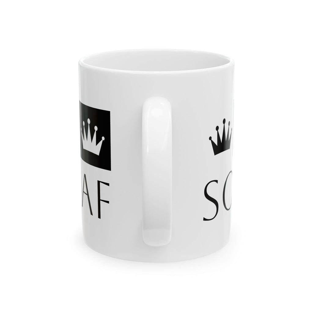 Sovereign AF - White Ceramic Mug, (11oz, 15oz)