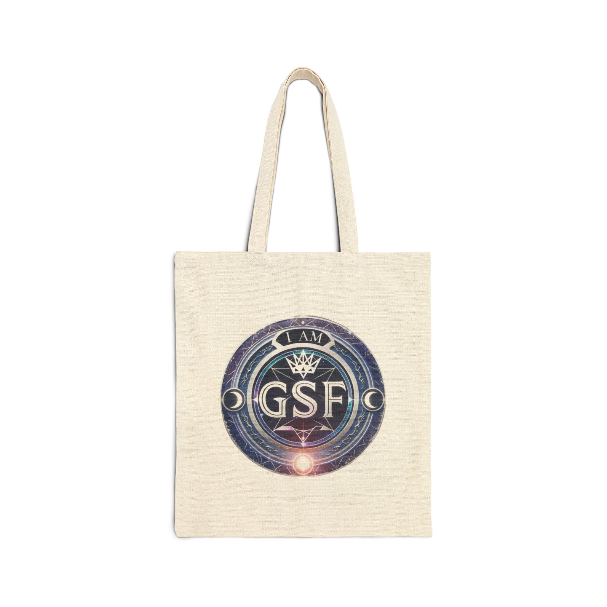 I Am God, Sovereign, Free Emblem - Galactic Tote Bag