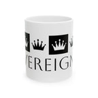 Sovereign AF - White Ceramic Mug, (11oz, 15oz)