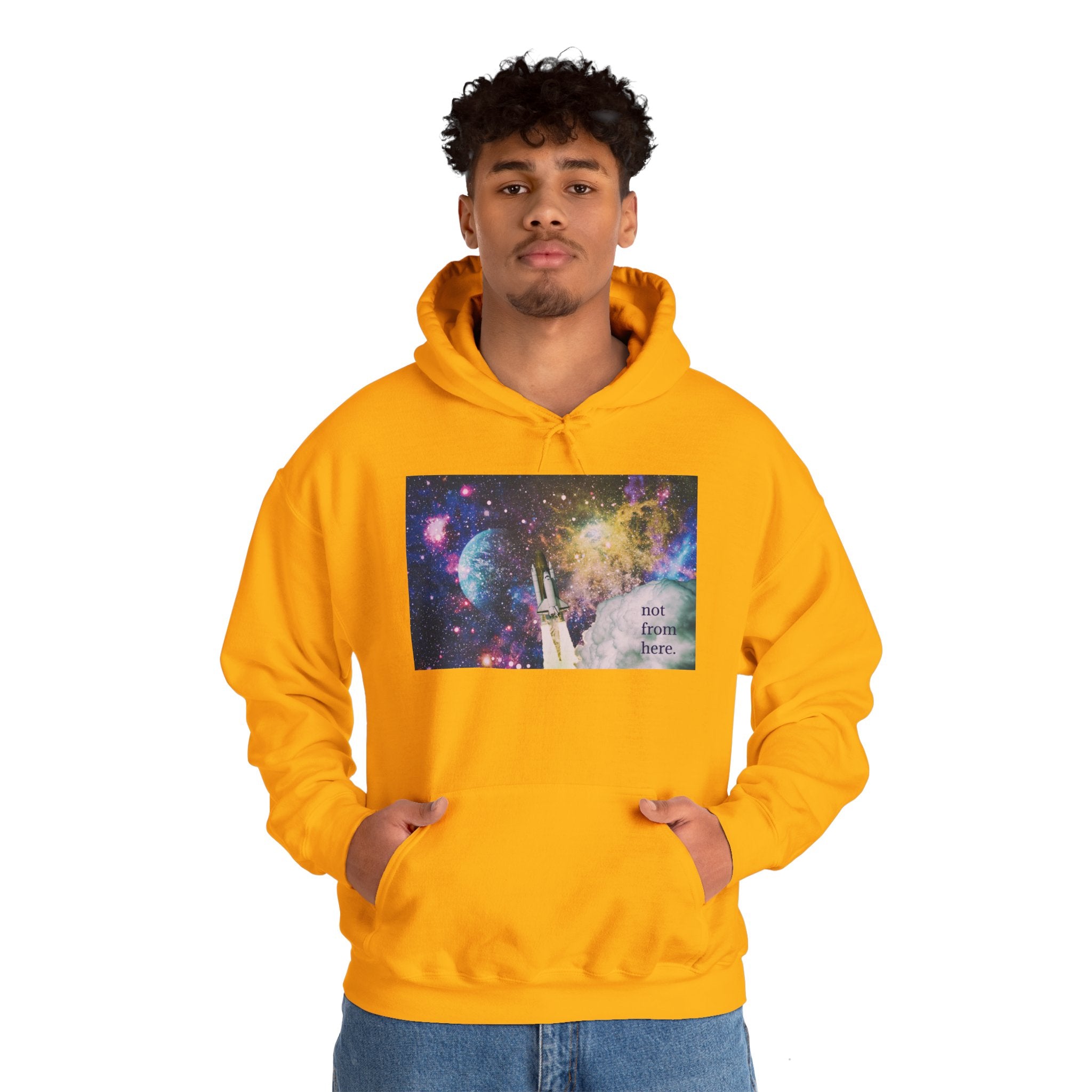 Psychedelic Rocket - "Not From Here" - Multi-Colors Unisex Hoodie