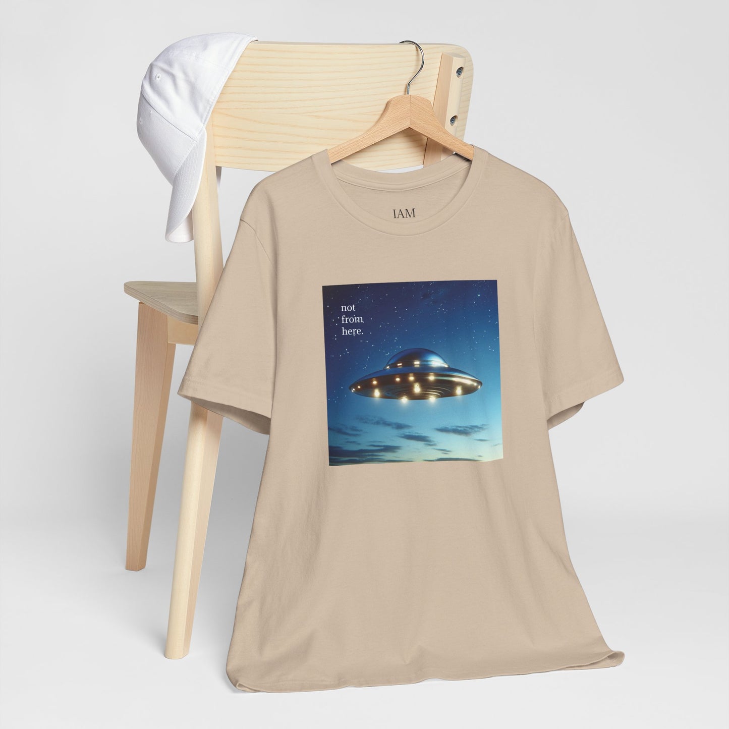 "Not From Here" UFO - Multi-Colors Unisex T-shirt