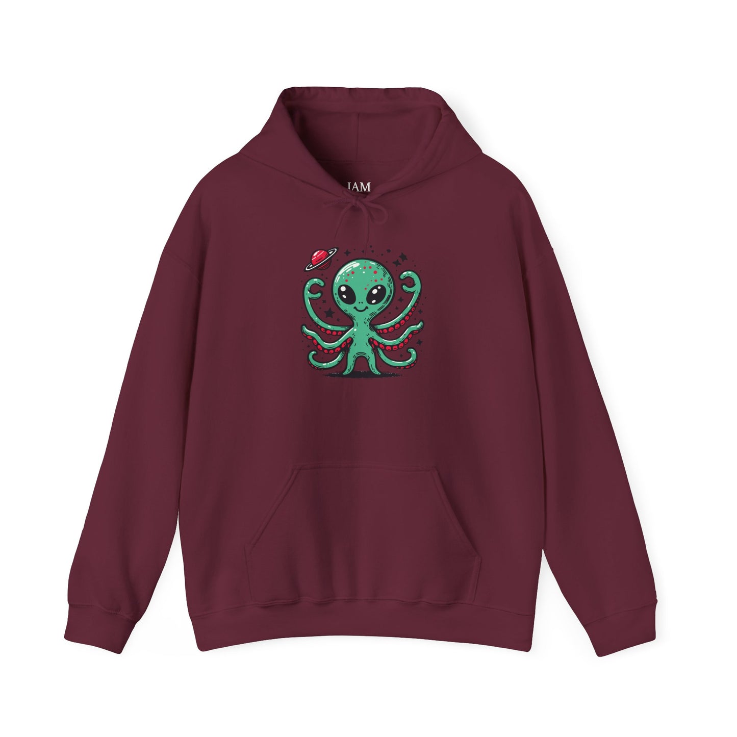 Cute Alien Companion - Multi-Colors Unisex Hoodie